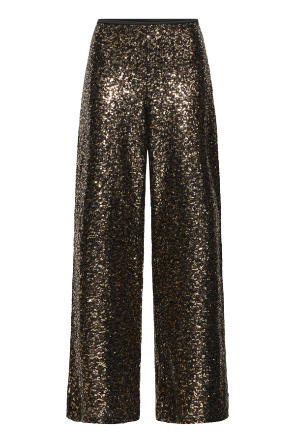 PAMMA Sequin Bronze Wide Leg Trousers