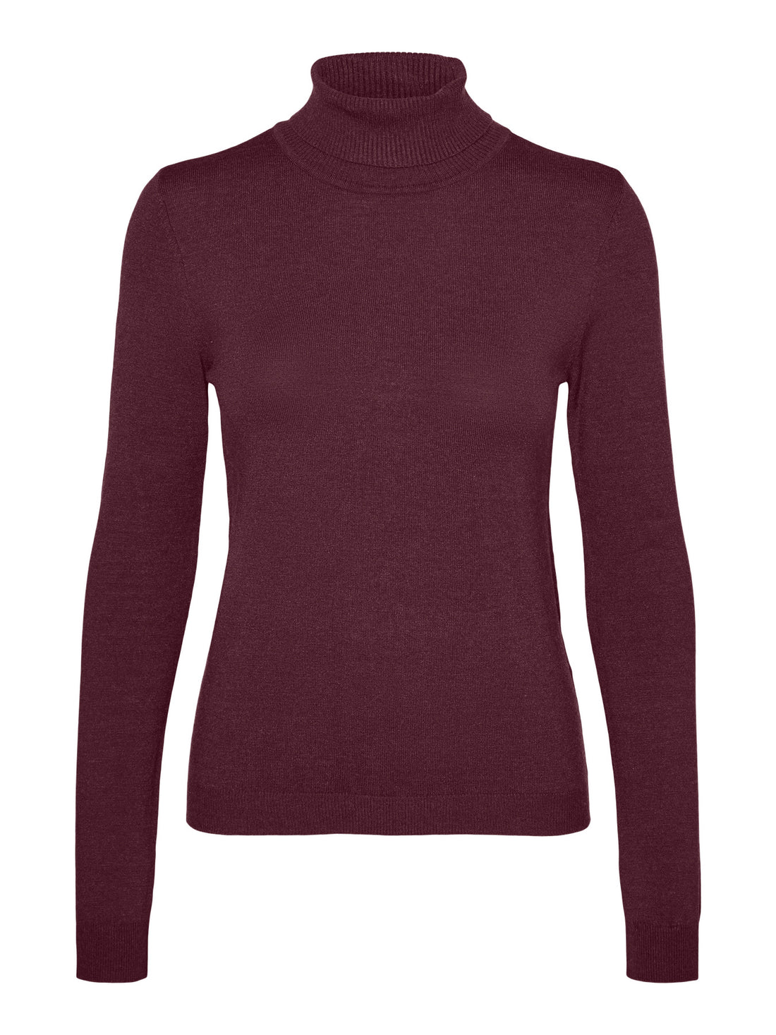 HAPPINESS Roll Neck Top in Burgundy