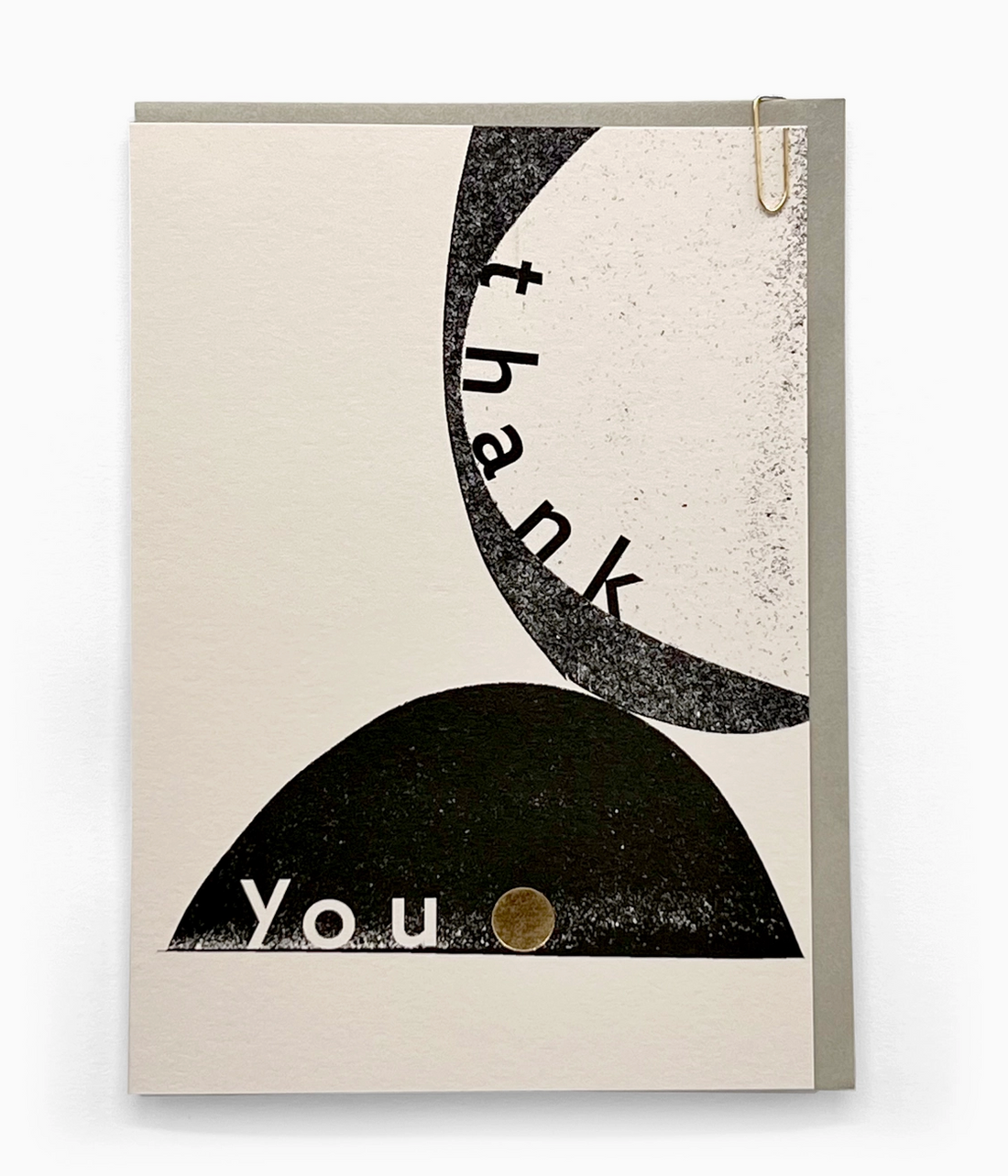 Pavilion Metallic Monochrome 'Thank You' Card