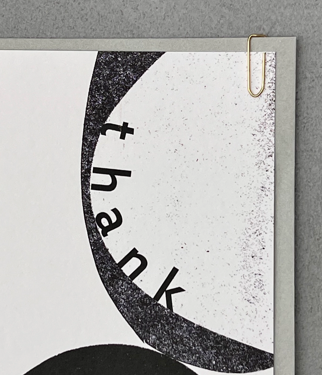 Pavilion Metallic Monochrome 'Thank You' Card