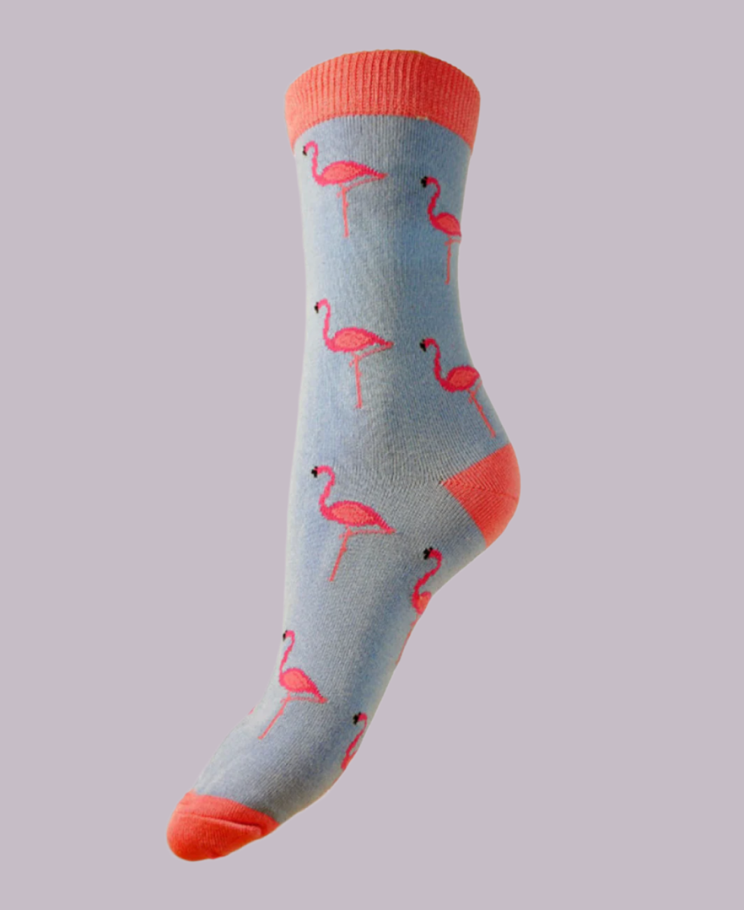 Bamboo Blend Socks in Flamingo Print - BS 160