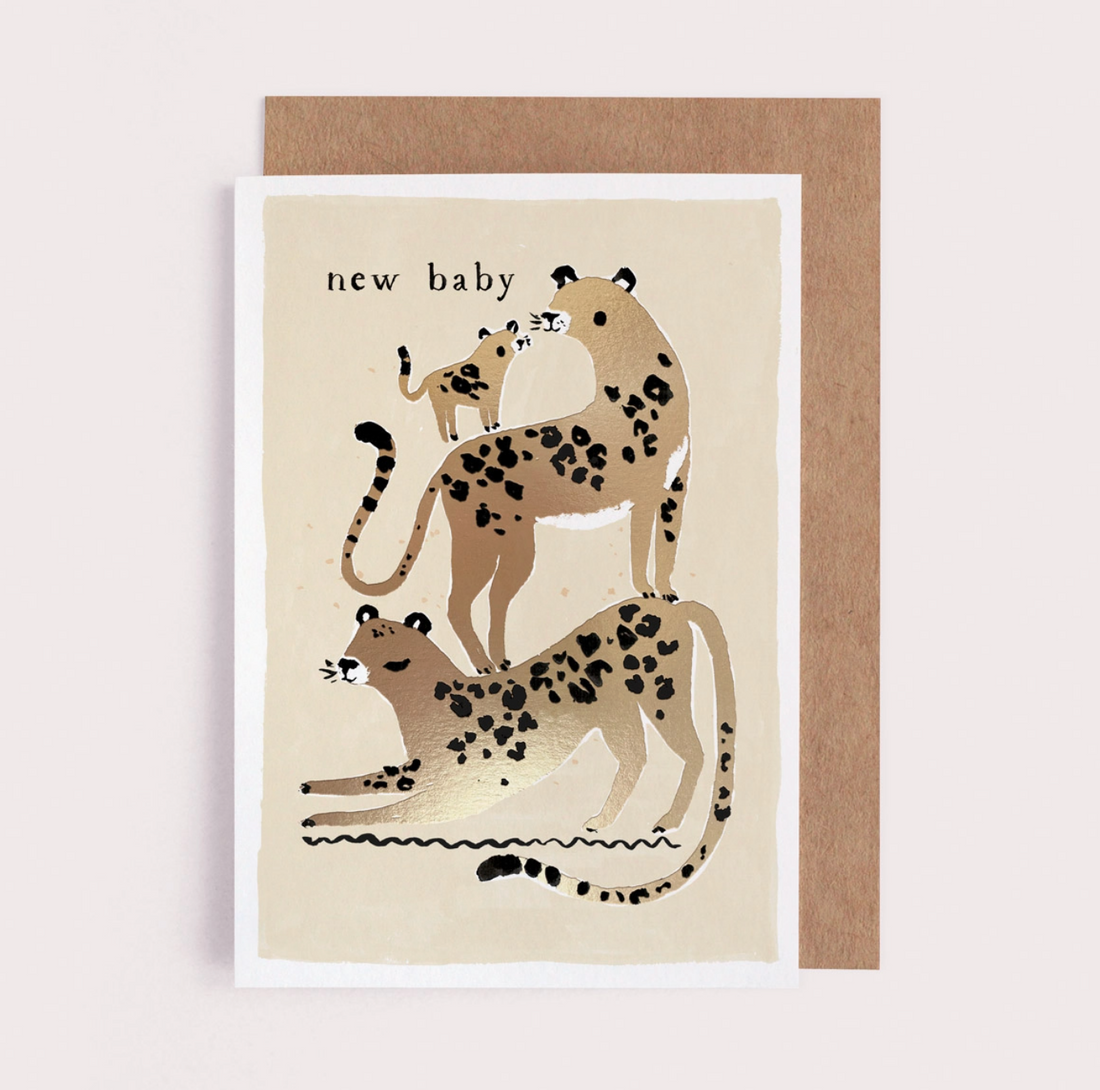 Leopards New Baby Card | Baby Card | New Parents Card