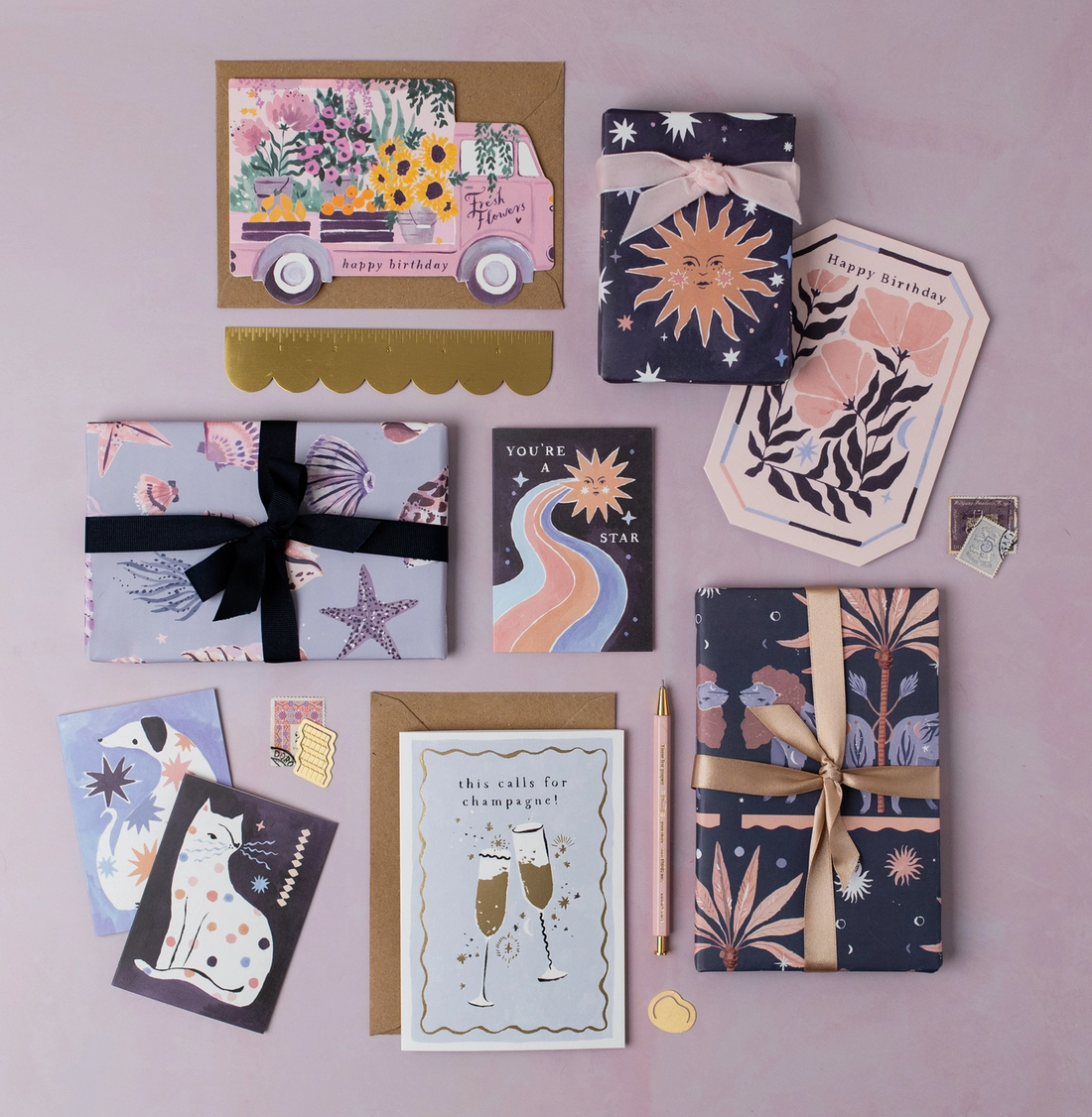 Starry Dog Mini Card | Blank Card | Mini Greeting Cards