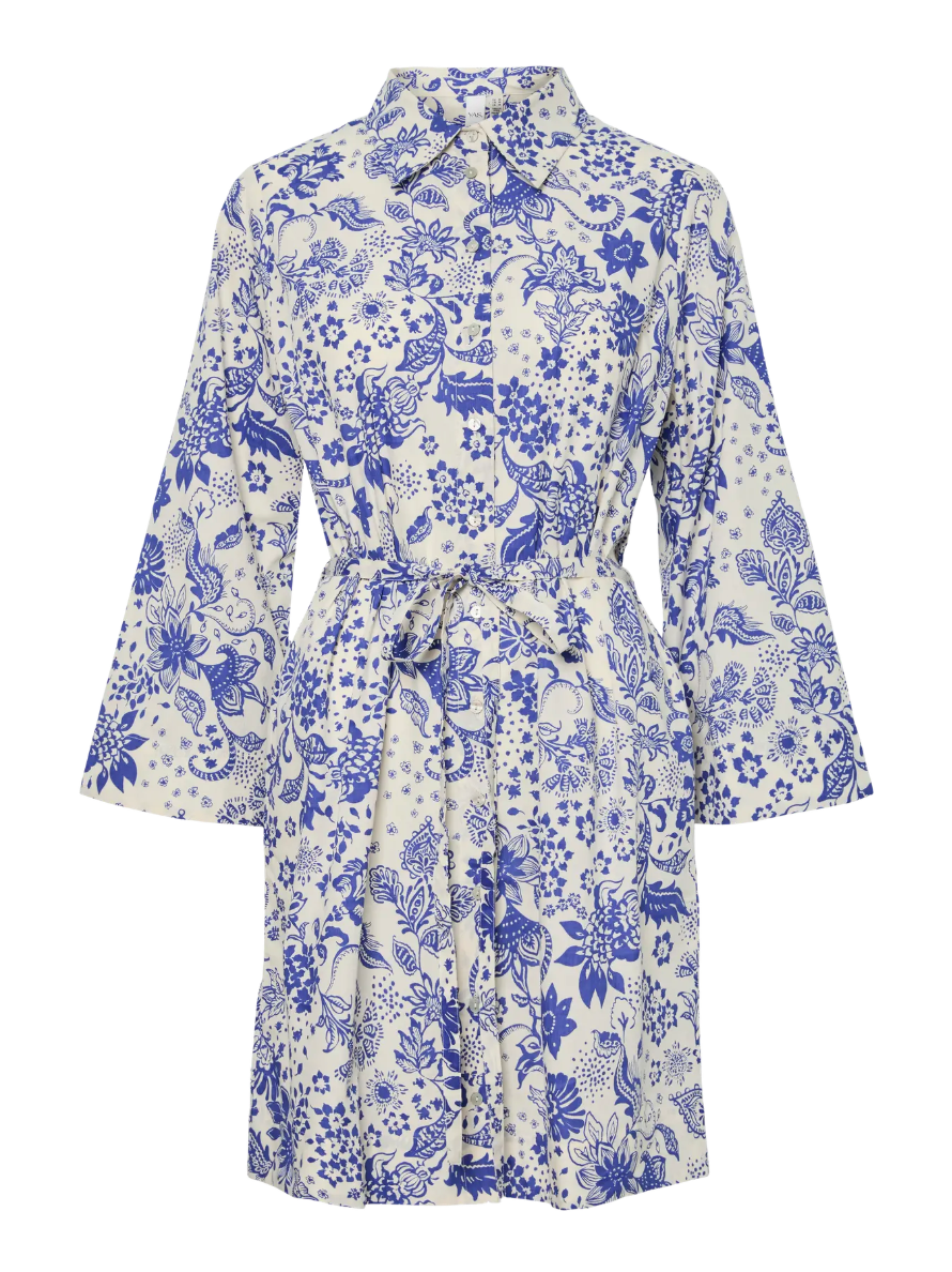 PLAYA Blue and White Shirt Dress