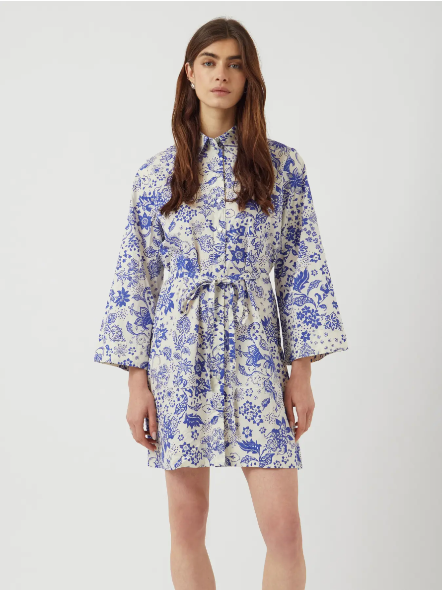 PLAYA Blue and White Shirt Dress