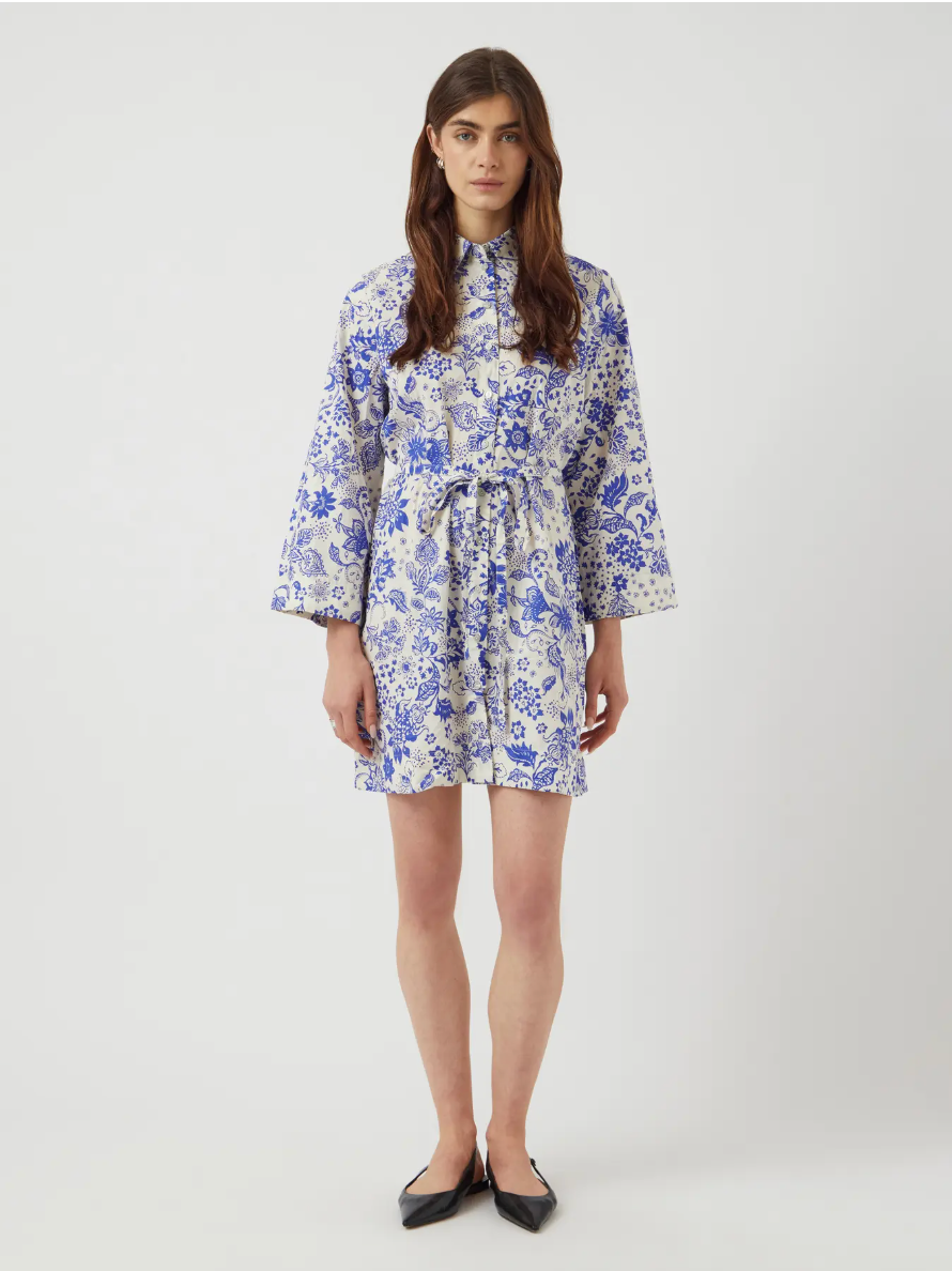 PLAYA Blue and White Shirt Dress