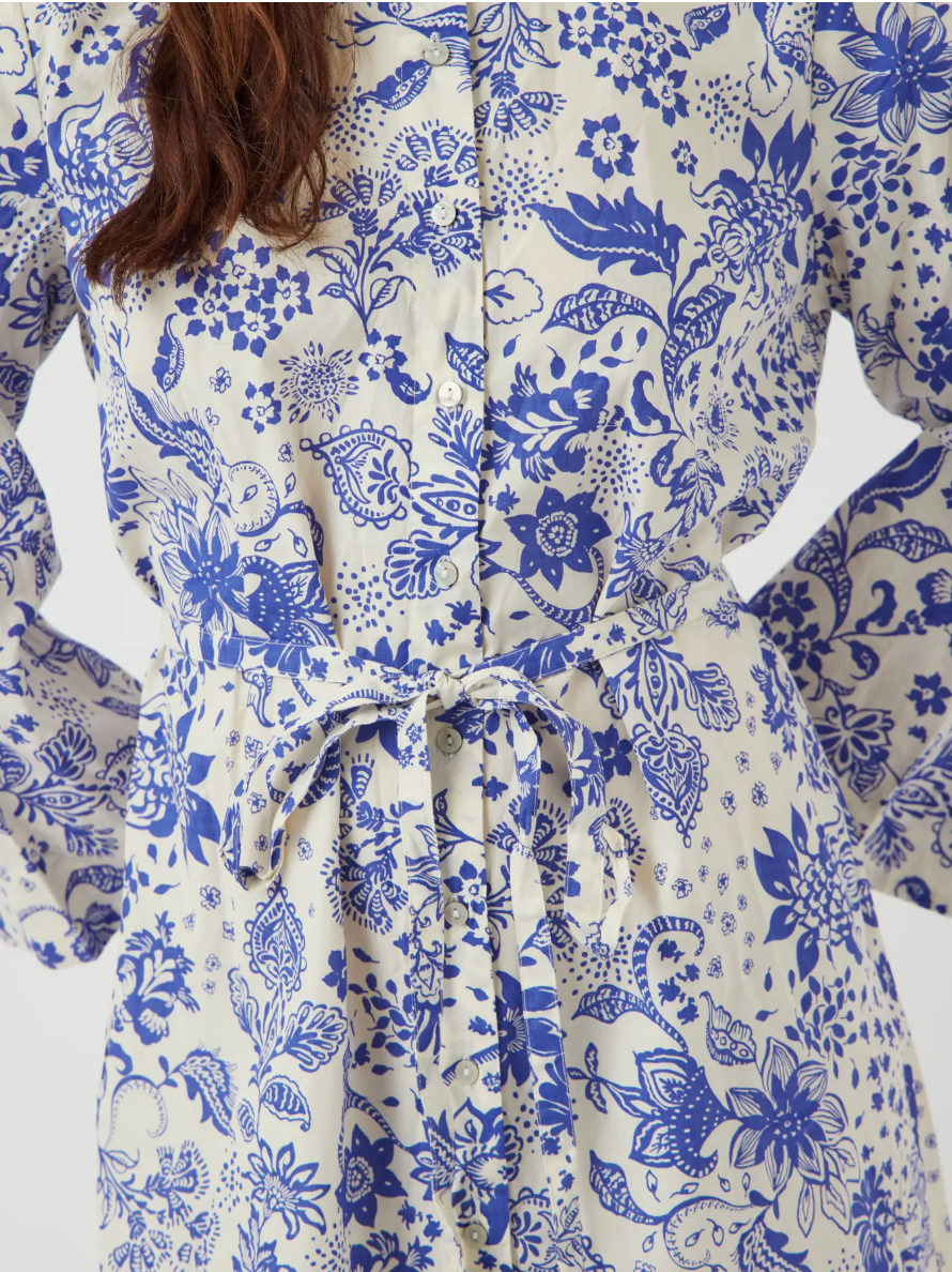 PLAYA Blue and White Shirt Dress