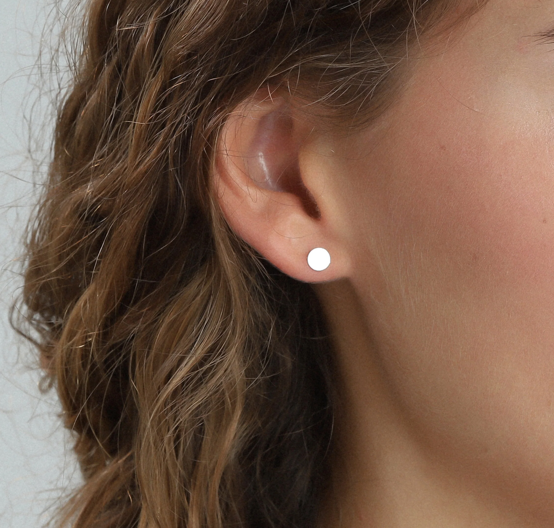 NORMA 3-in-1 Flat Silver Plated Studs Set