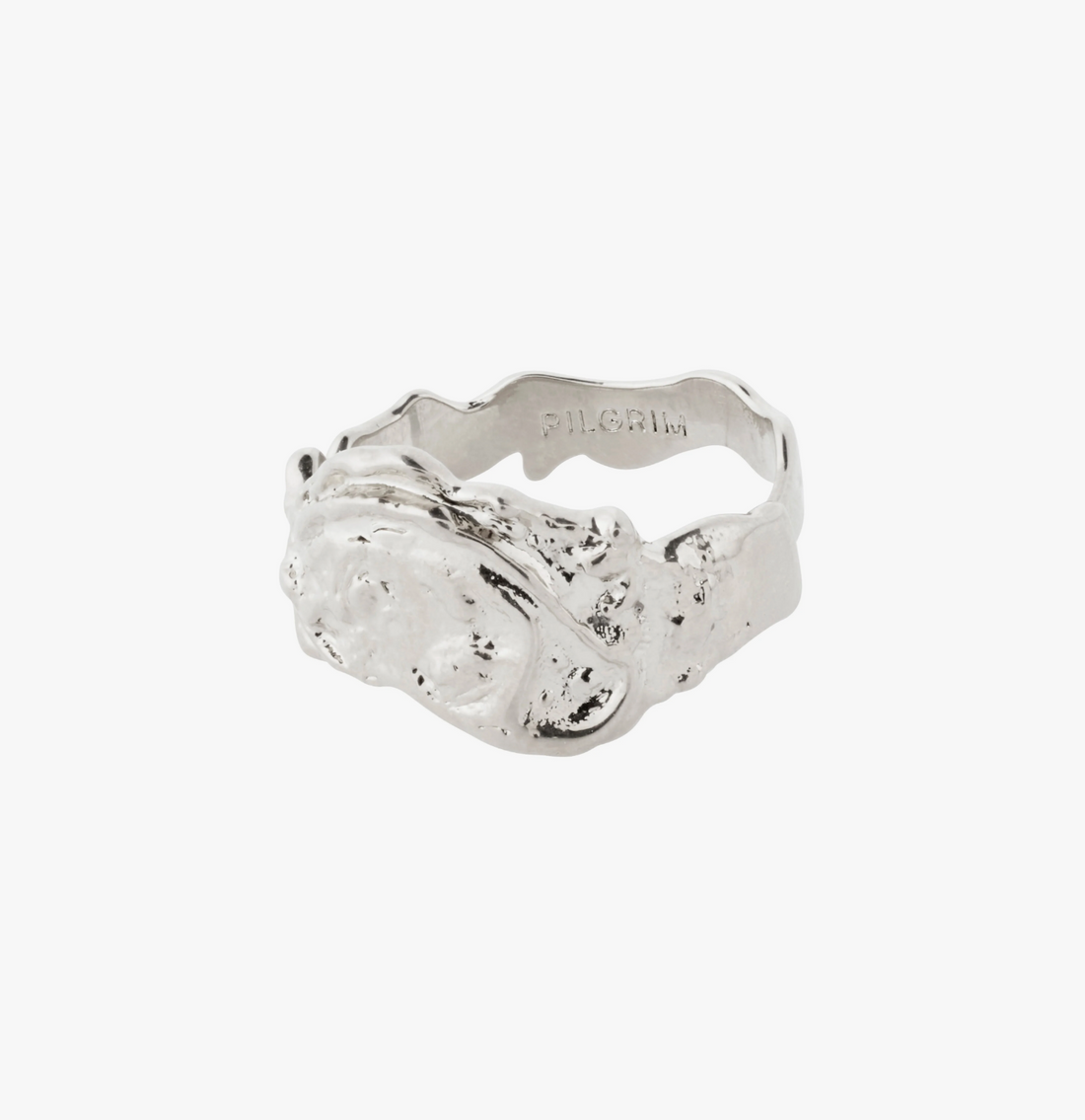 BLOSSOM organic shaped silver-plated Ring