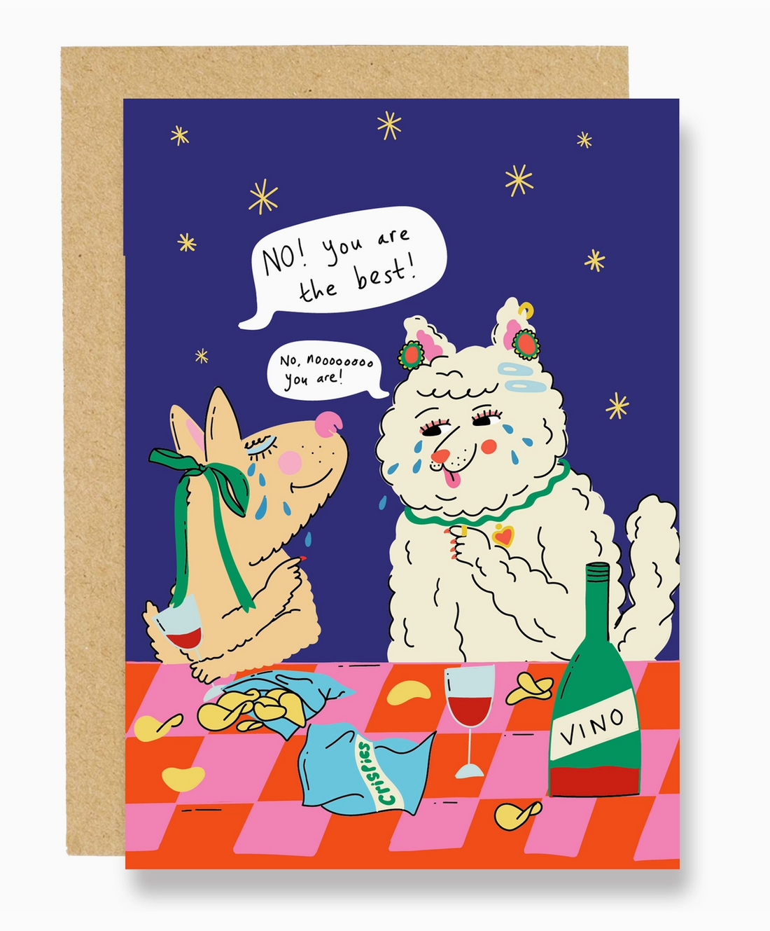 Eat the Moon No You're The Best Greetings Card