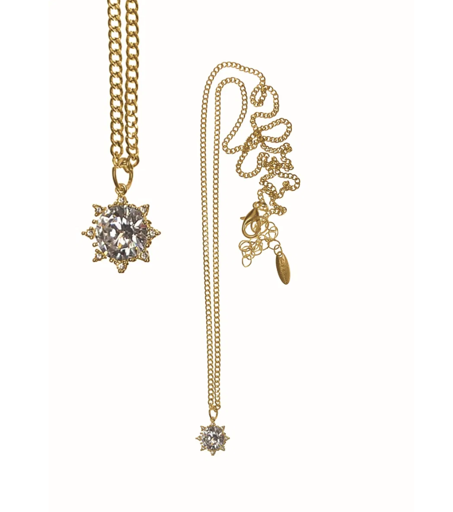 Carry The Sun Crystal Pendant in Gold - SC383