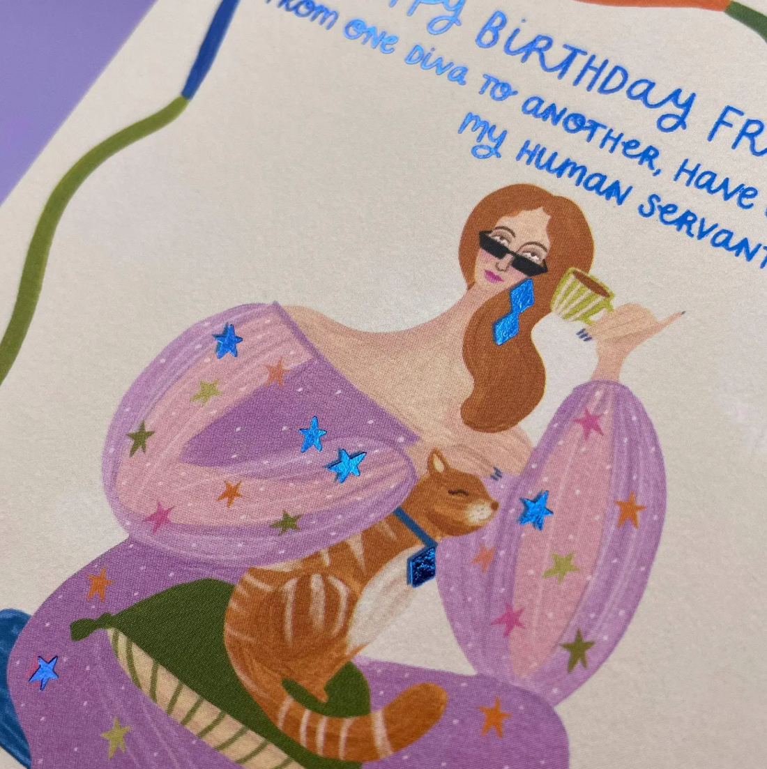 Happy Birthday From the Cat Birthday Card