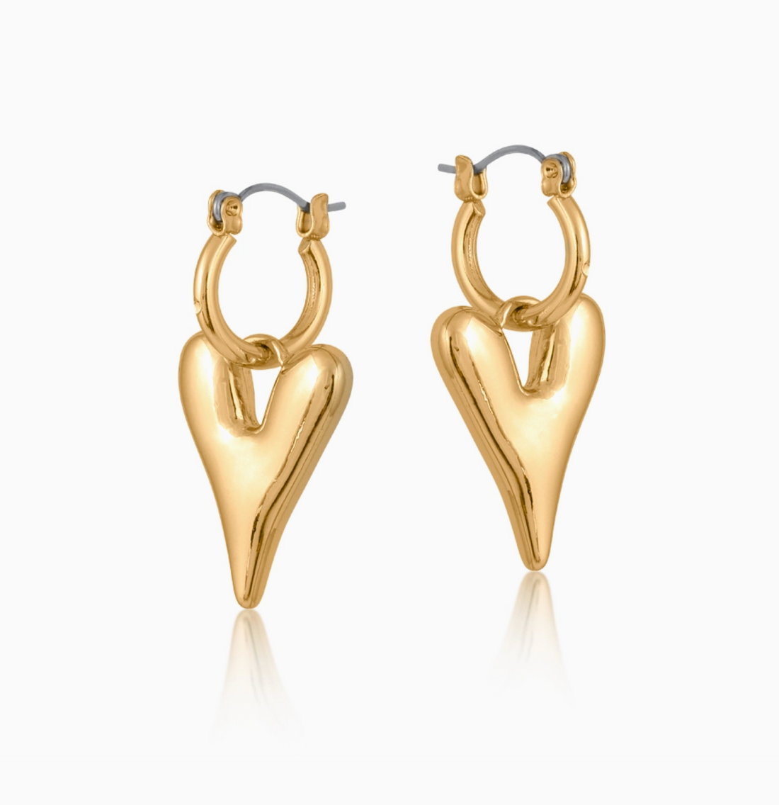 DARIA Puff Heart Earrings in Gold