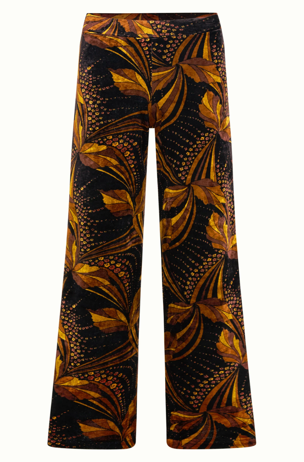 SARA Retro Shimmy Print Wide Leg Trousers