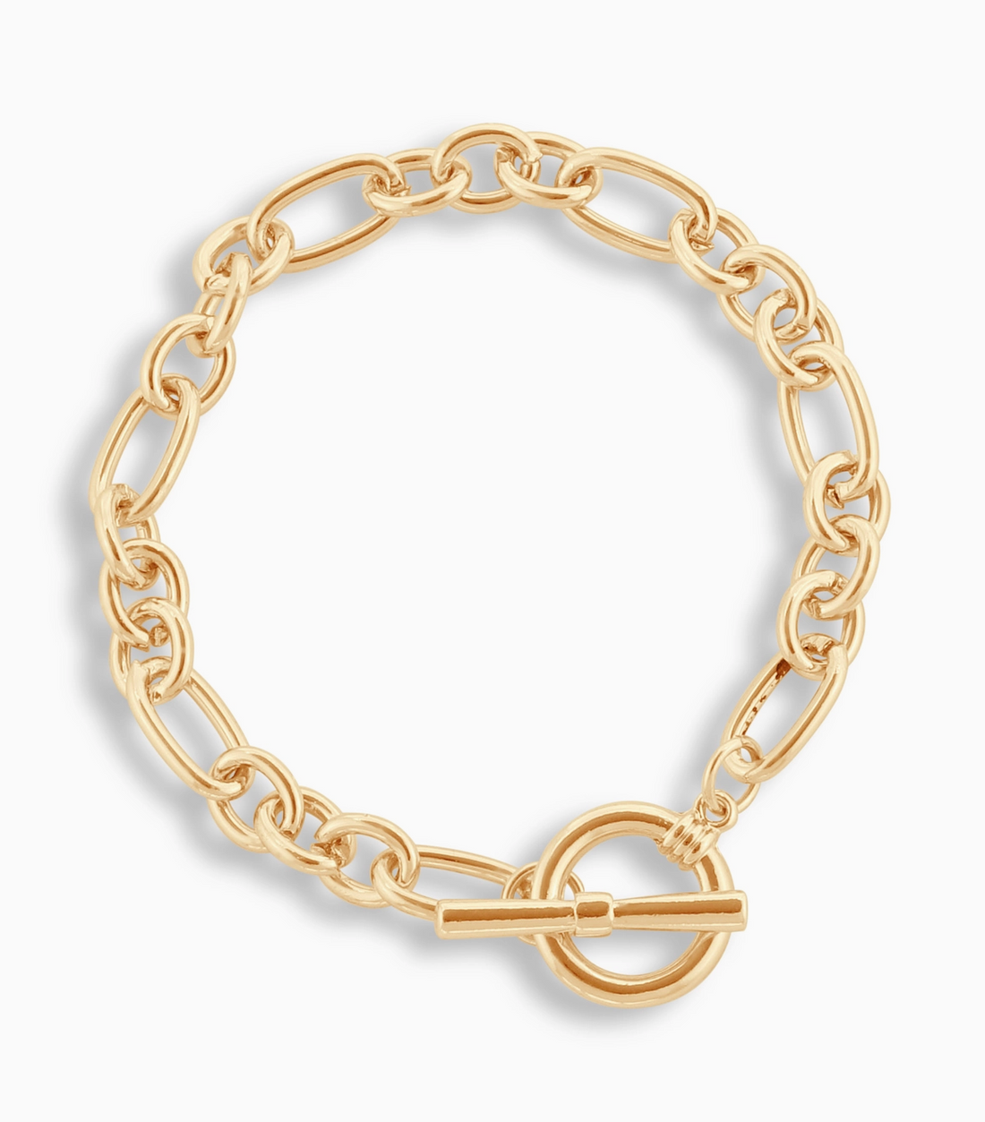 MAUDE Curb Chain Link Bracelet in Gold