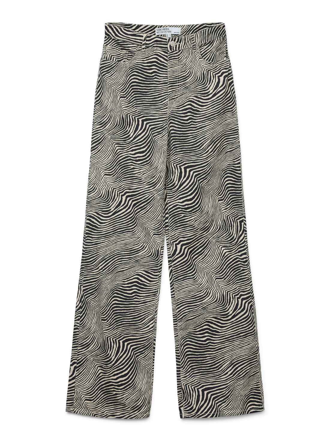 TESSA High Rise Wide Leg Jeans in Zebra Print