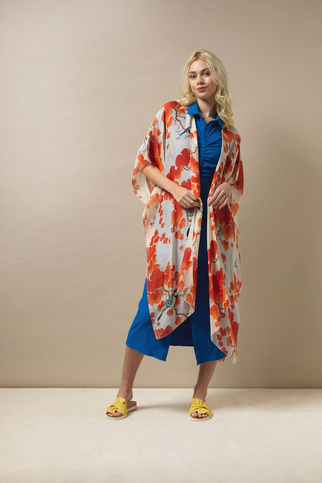 One Hundred Stars Acer Red Throwover Kimono - THRACERUS Kimonos One Hundred Stars