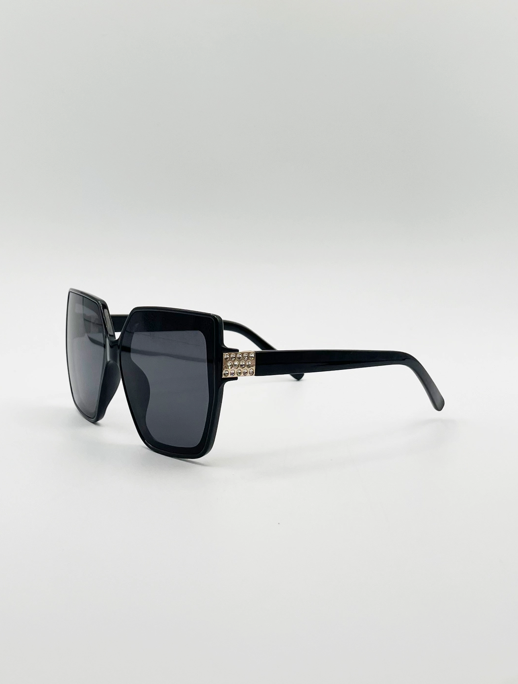 CG Eyewear Women’s Wrap Sunglasses – 2-Tone Black & Brown Frame, 100% UV400 Protection