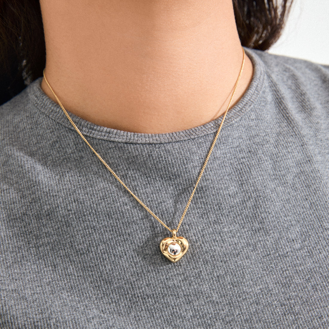 NOVA Mixed Metal Heart Necklace
