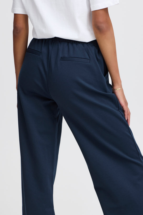 RIZETTA 2 Wide Trousers in Navy