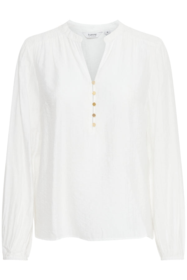 ILABA Long Sleeve Boho Blouse in Off White