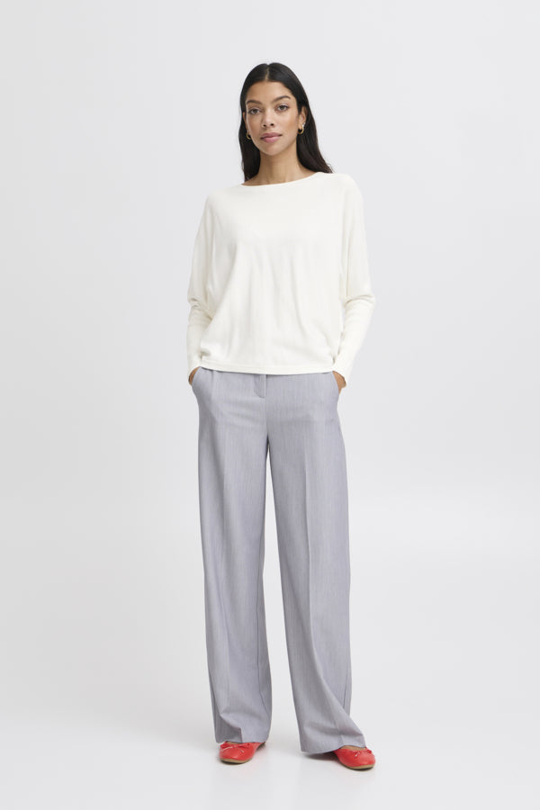 MORLA Fine Batwing Knit in Marshmallow White