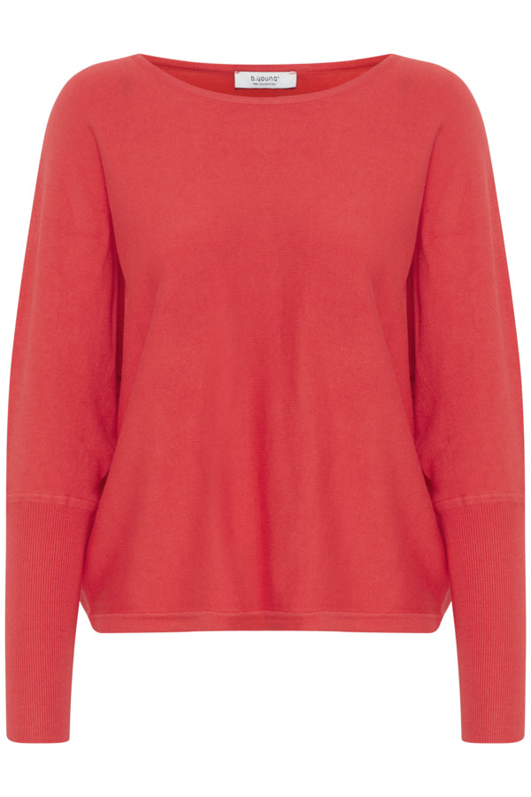 MORLA Fine Batwing Knit in Red