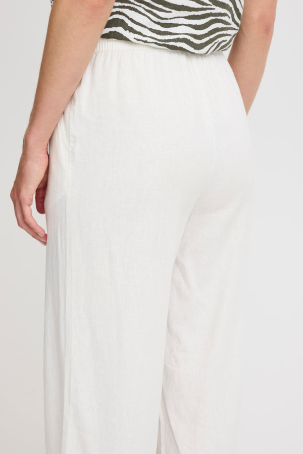 FALAKKA Linen Trousers in Off White