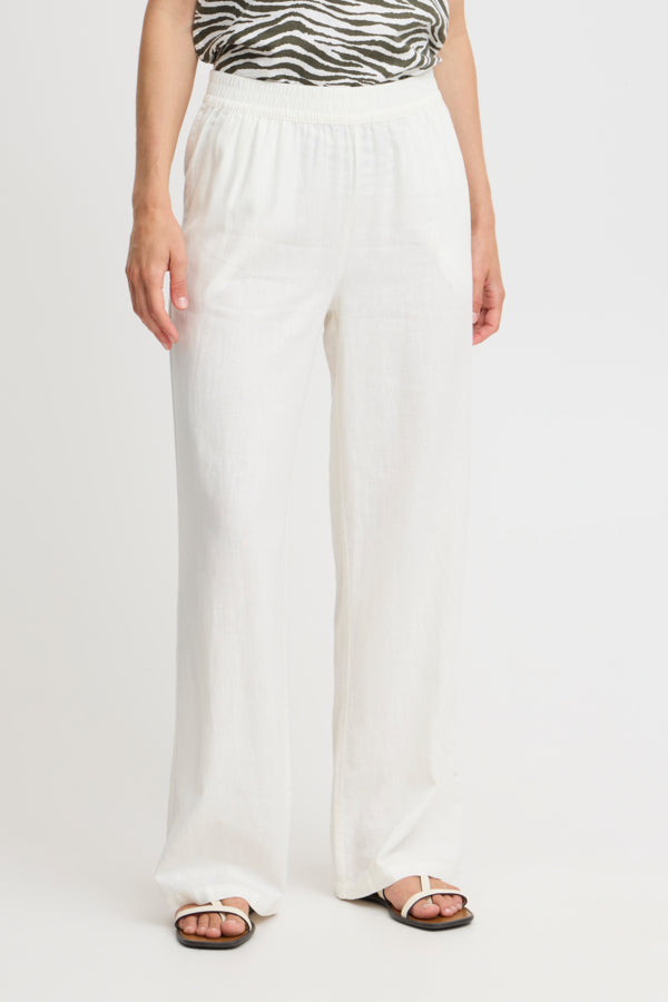 FALAKKA Linen Trousers in Off White