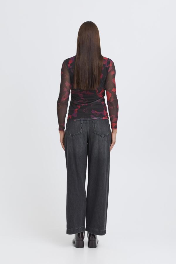 PALOMA Mesh Top in Red Barbados Print