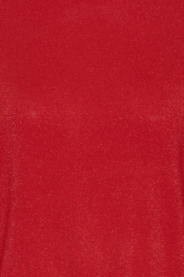 MOBBE Subtle Glitter Jumper in Cherry Red