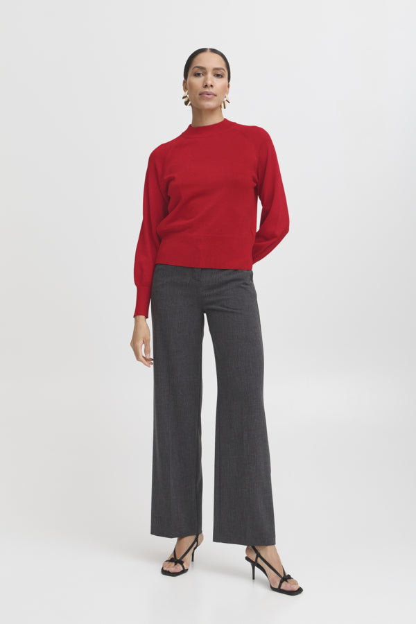 MOBBE Subtle Glitter Jumper in Cherry Red