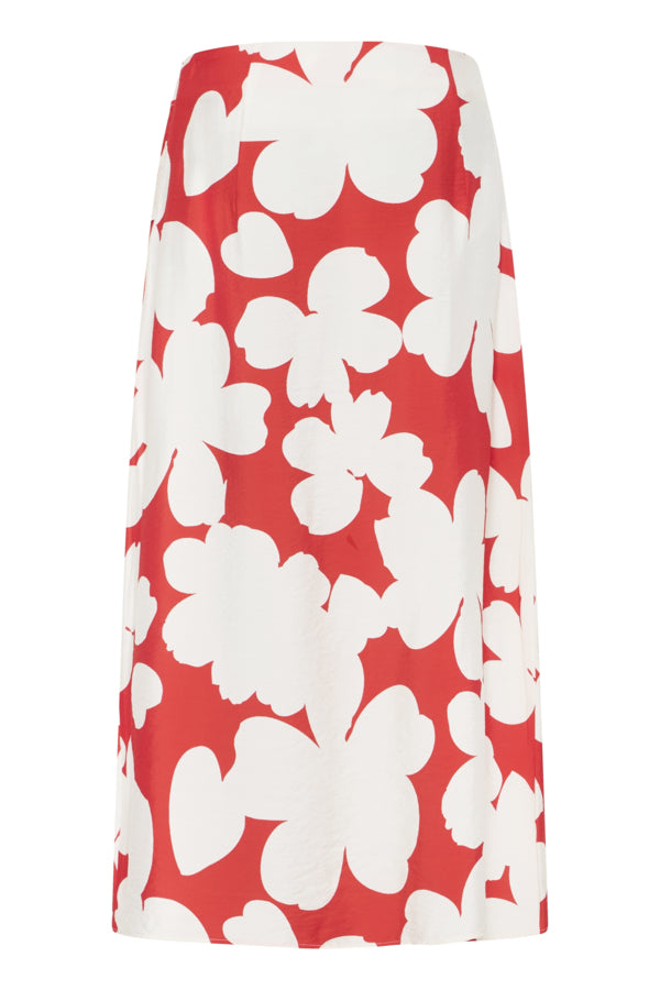 IBINE 3 Skirt in Red Flame Flower Print