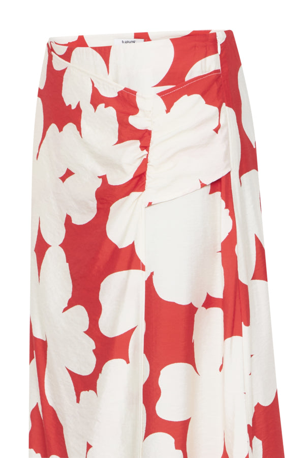 IBINE 3 Skirt in Red Flame Flower Print