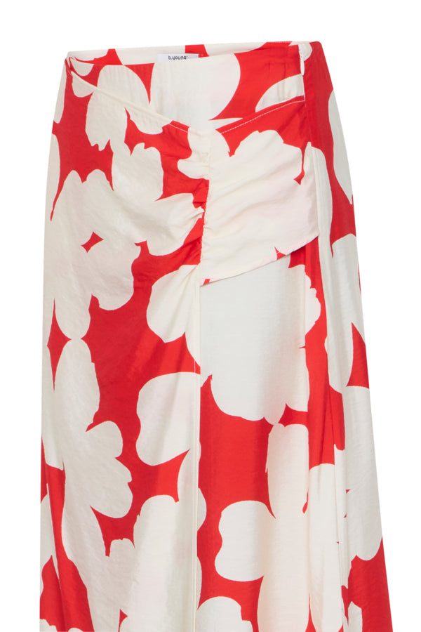 IBINE 3 Skirt in Red Flame Flower Print