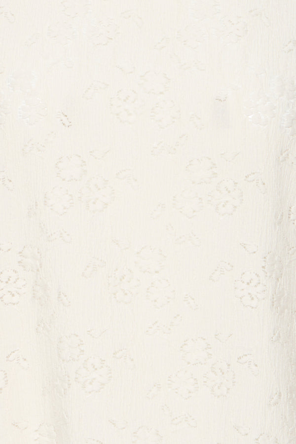 ULLARINA Short Sleeve Lace Tee in Birch Cream