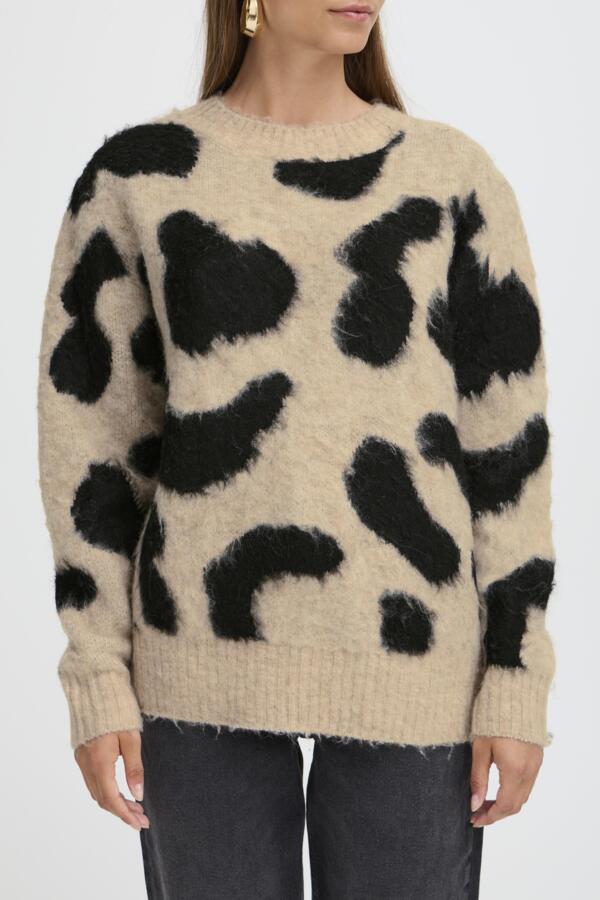 MINYAX Leopard Animal Print Cosy Jumper