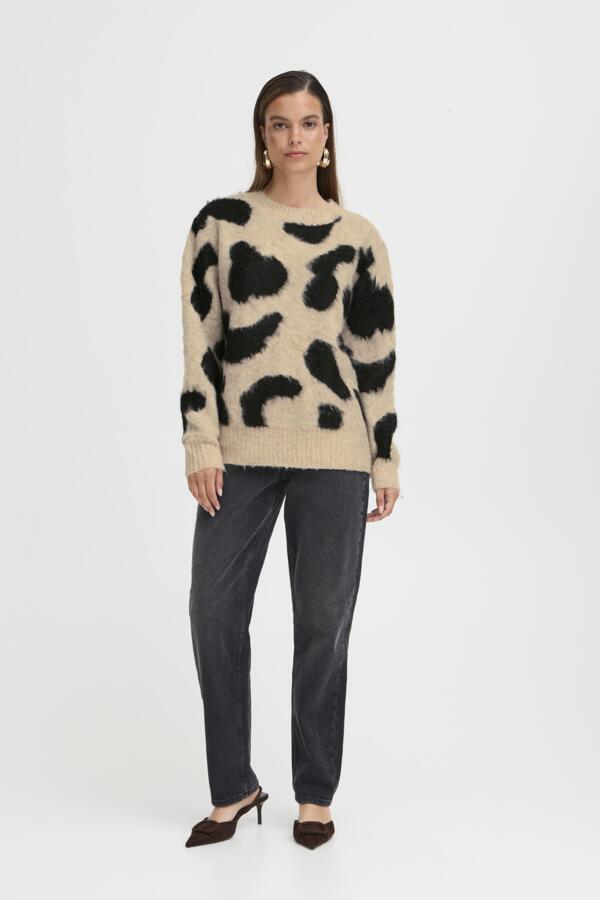 MINYAX Leopard Animal Print Cosy Jumper
