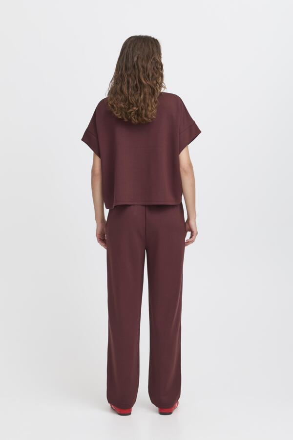 PUSTI Bana Super Soft Short Sleeve Sweatshirt in Wine Royale