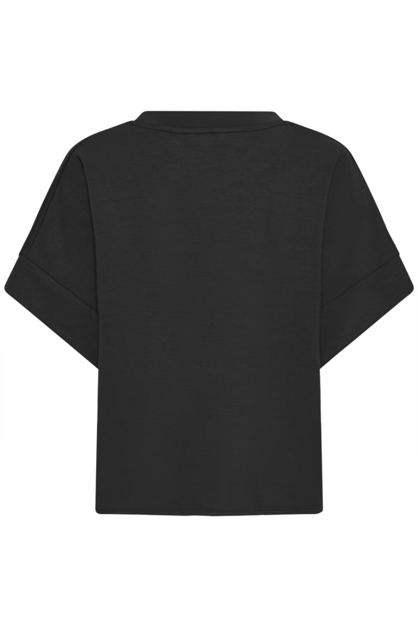 PUSTI Bana Super Soft Short Sleeve Sweatshirt in Black