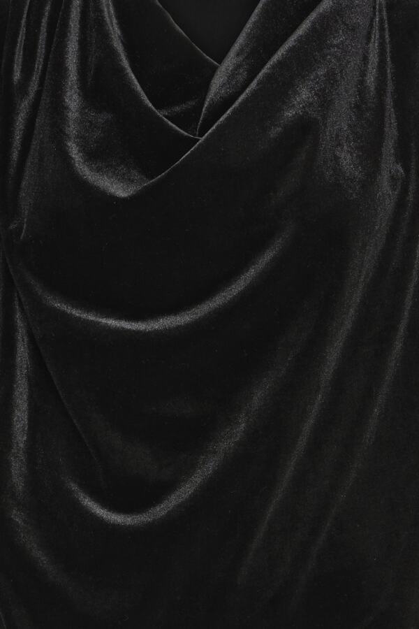 PERLINA Draping Velvet Blouse - 2 Colours Available