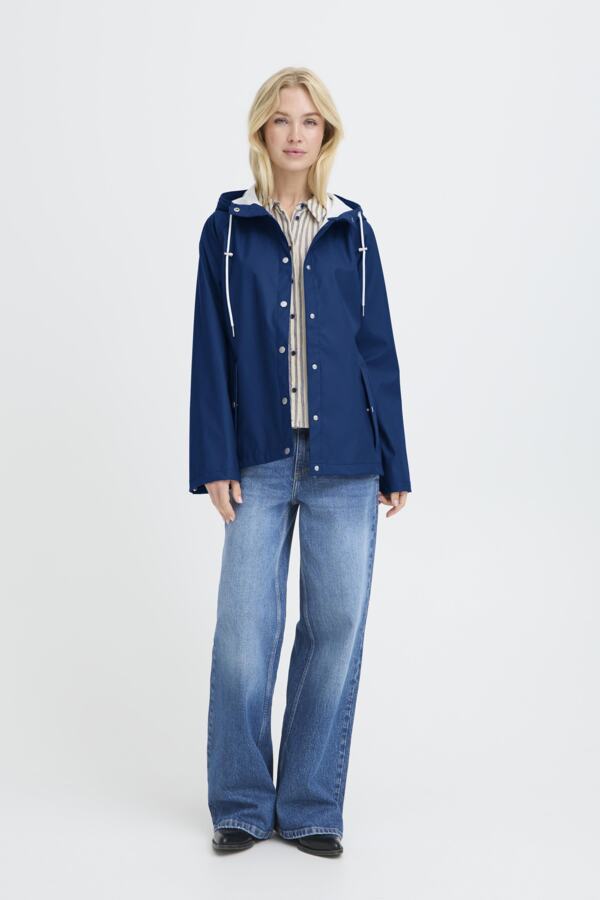 AVAN 9 Short Raincoat in Bright Blue