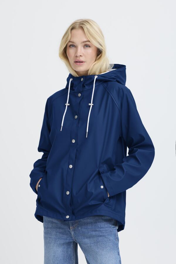 AVAN 9 Short Raincoat in Bright Blue