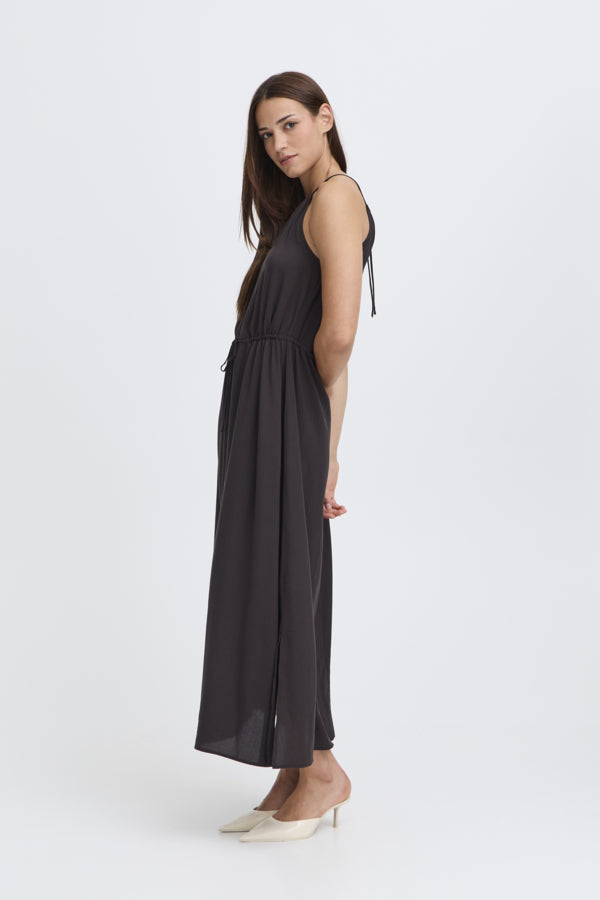 JOELLA Slip Midi Sun Dress in Classic Black