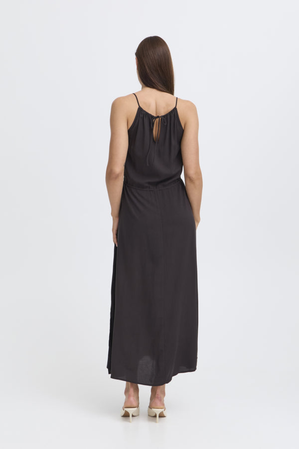 JOELLA Slip Midi Sun Dress in Classic Black
