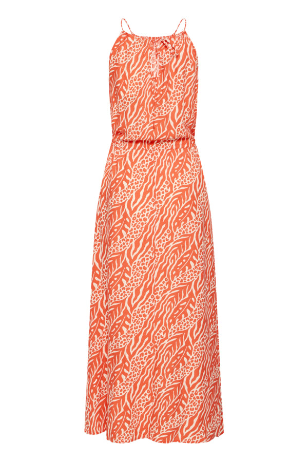 JOELLA Animal Mix Stripe Slip Midi Sun Dress