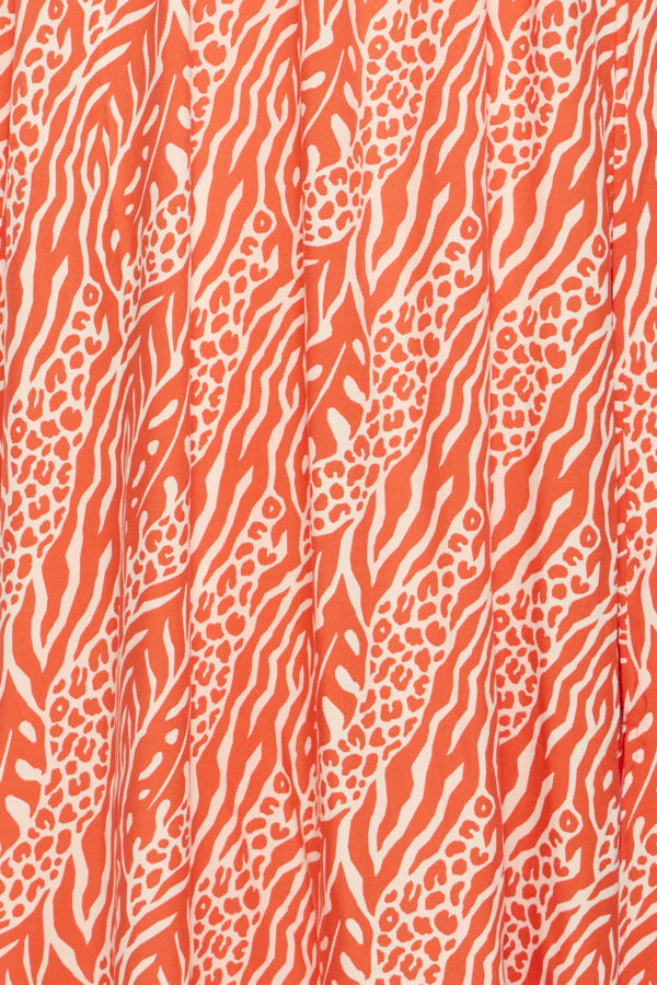 JOELLA Animal Mix Stripe Slip Midi Sun Dress