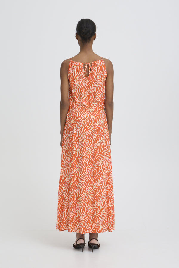 JOELLA Animal Mix Stripe Slip Midi Sun Dress