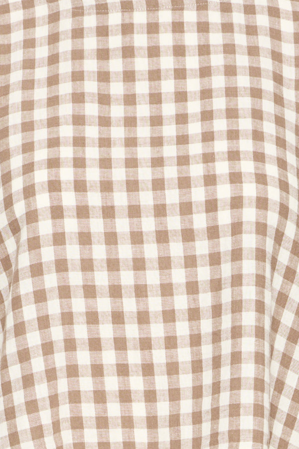 FALAKKA Vest Top in Brown Gingham Check