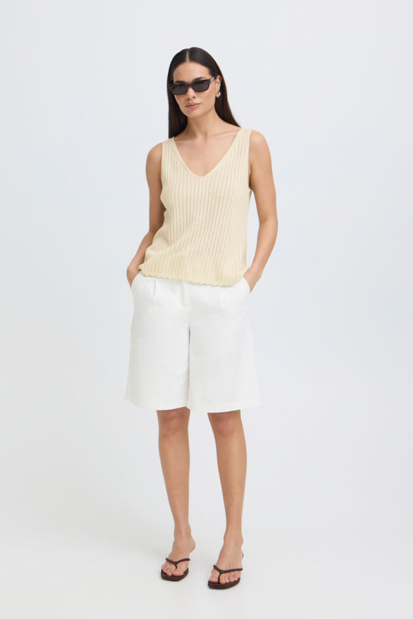 MOBBE Vest Top in Cream